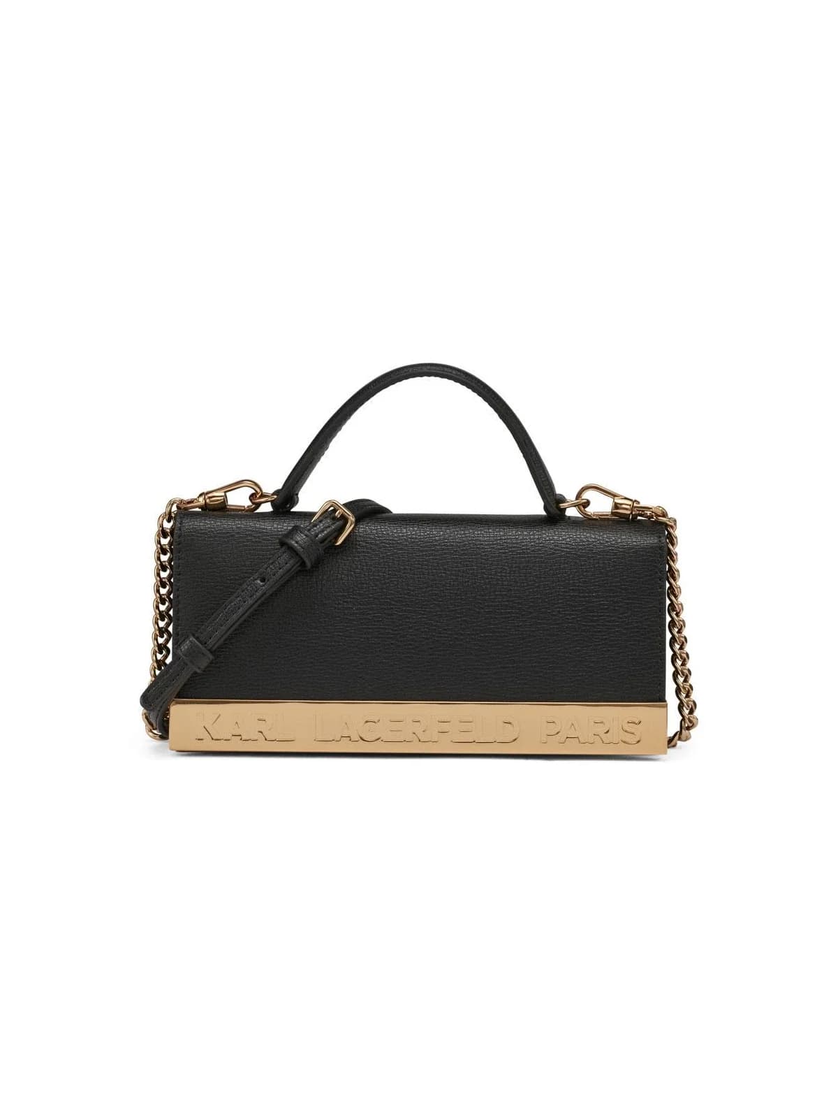 Bolso Crossbody Jacqueline en color black/gold