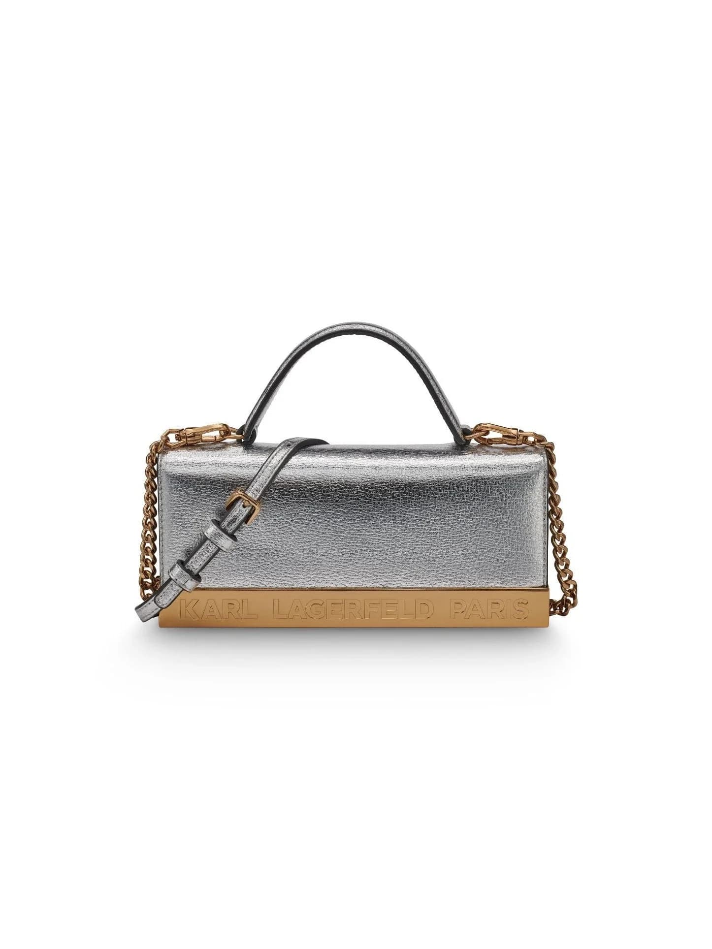 Bolso Crossbody Jacqueline en color silver/ gold