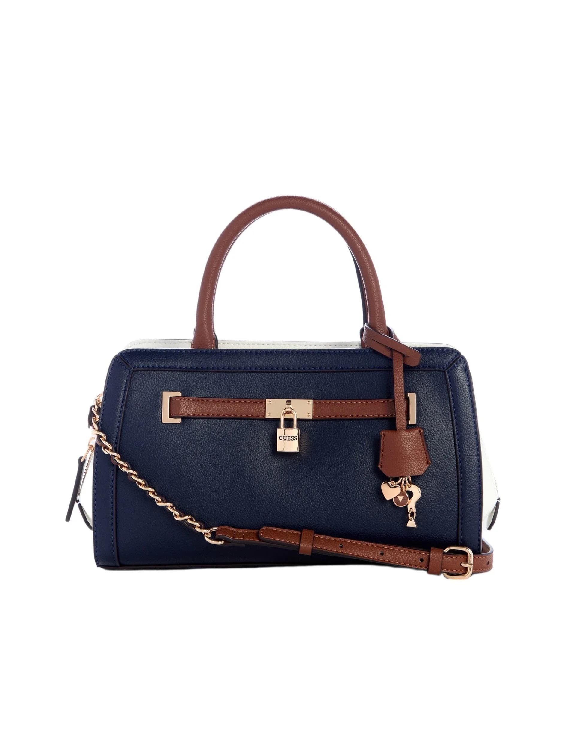 Bolso Satchel Fontella en color nude multi