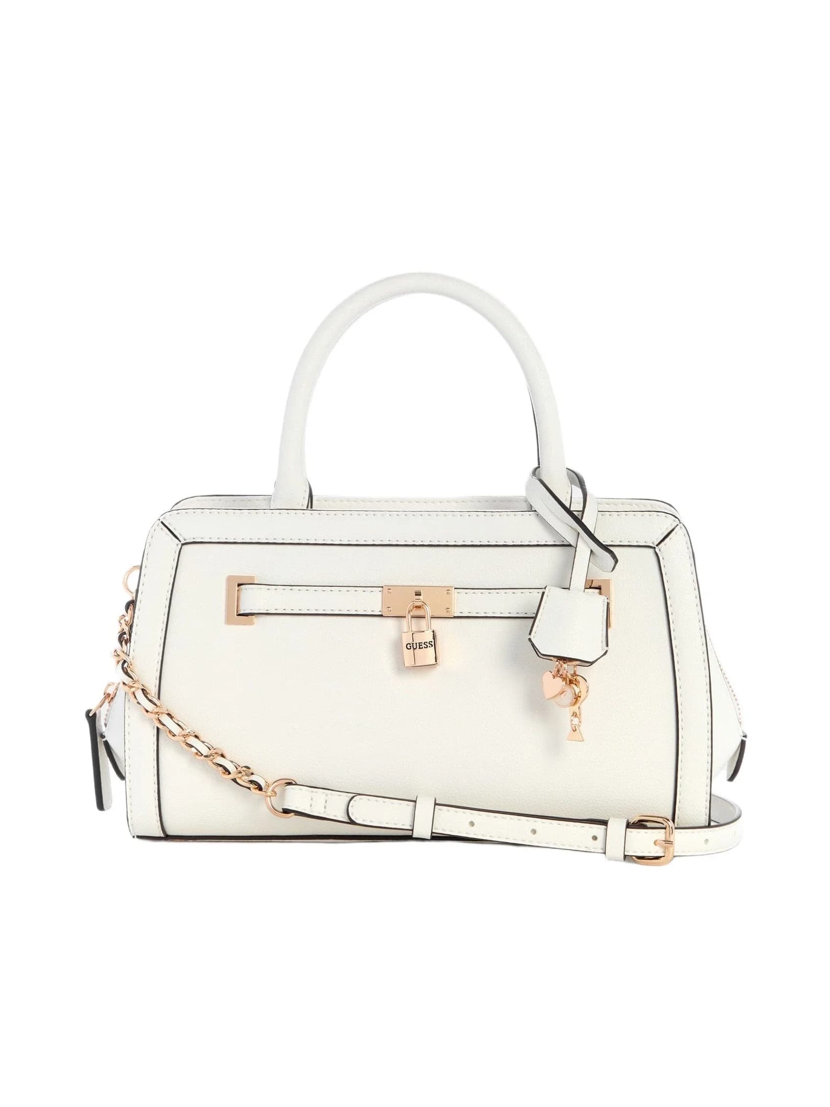Bolso Satchel Fontella en color white multi