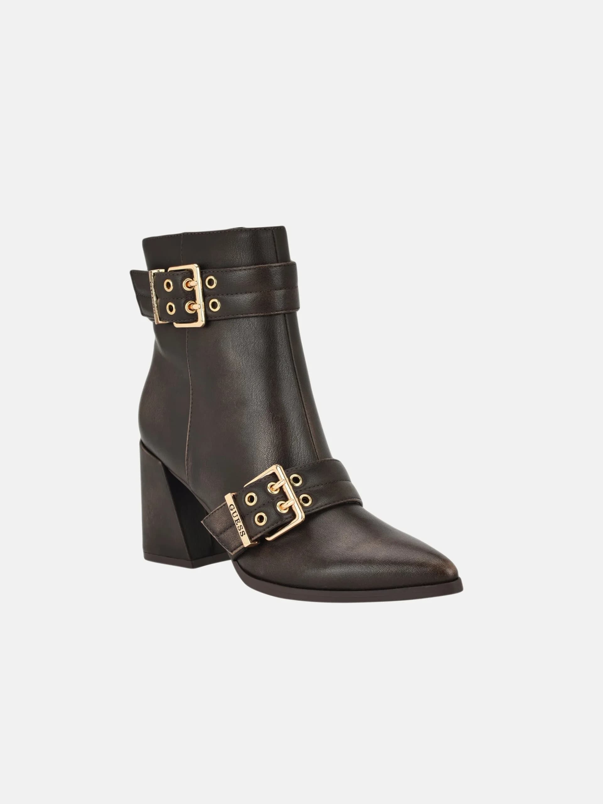 Botines con Tacón y Hebilla en color brown