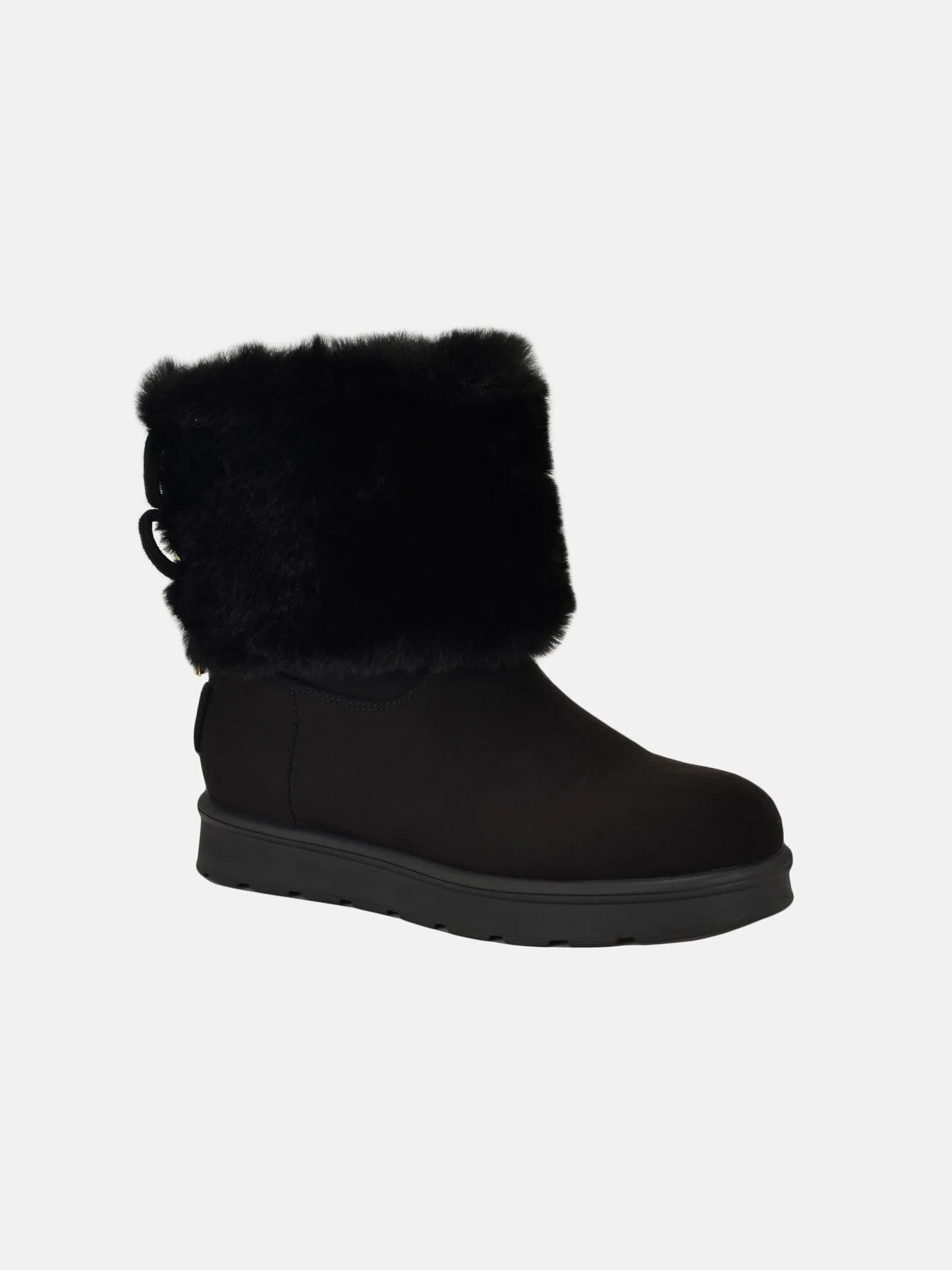 Botas con Lazo y Piel de Oveja Lenoria en color black 001