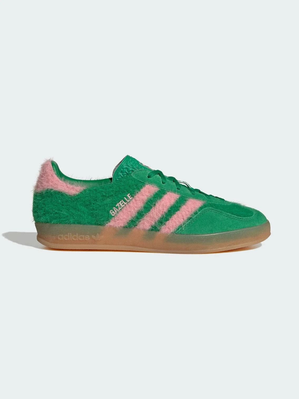 Zapatillas Gazelle Indoor en color green / glow pink / gum