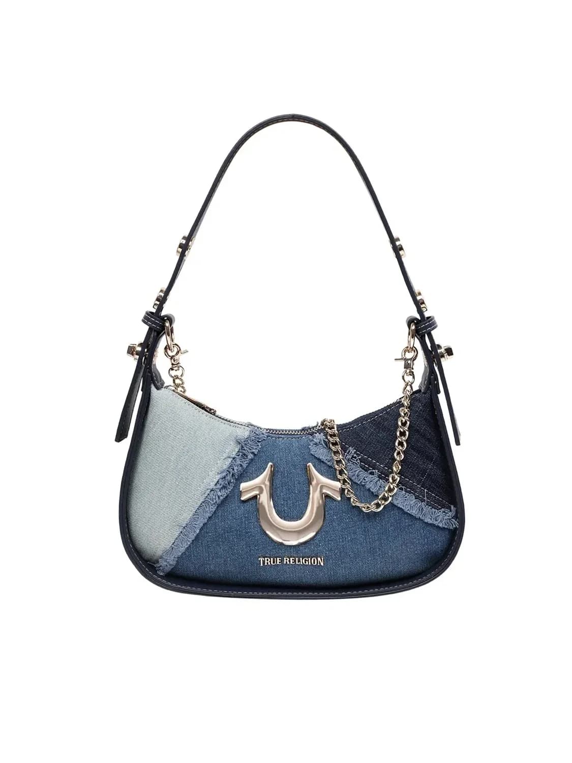 Bolso de Hombro en denim deshilachado