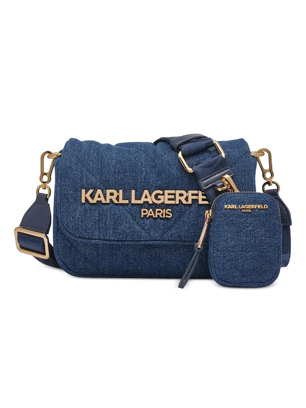 Bolso bandolera Voyage acolchado en denim
