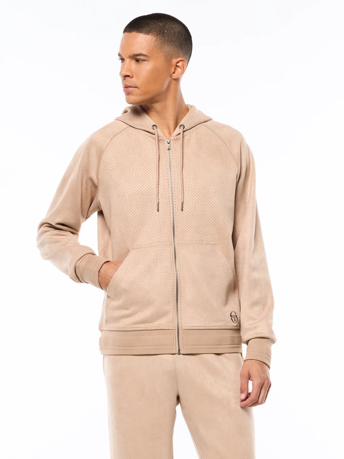 Hoodie Camoscio en color humus