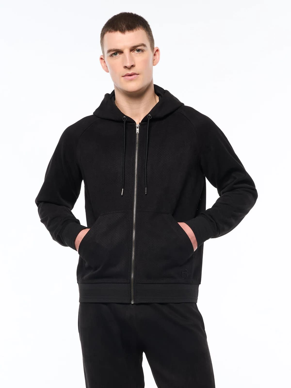Hoodie Camoscio en color black beauty