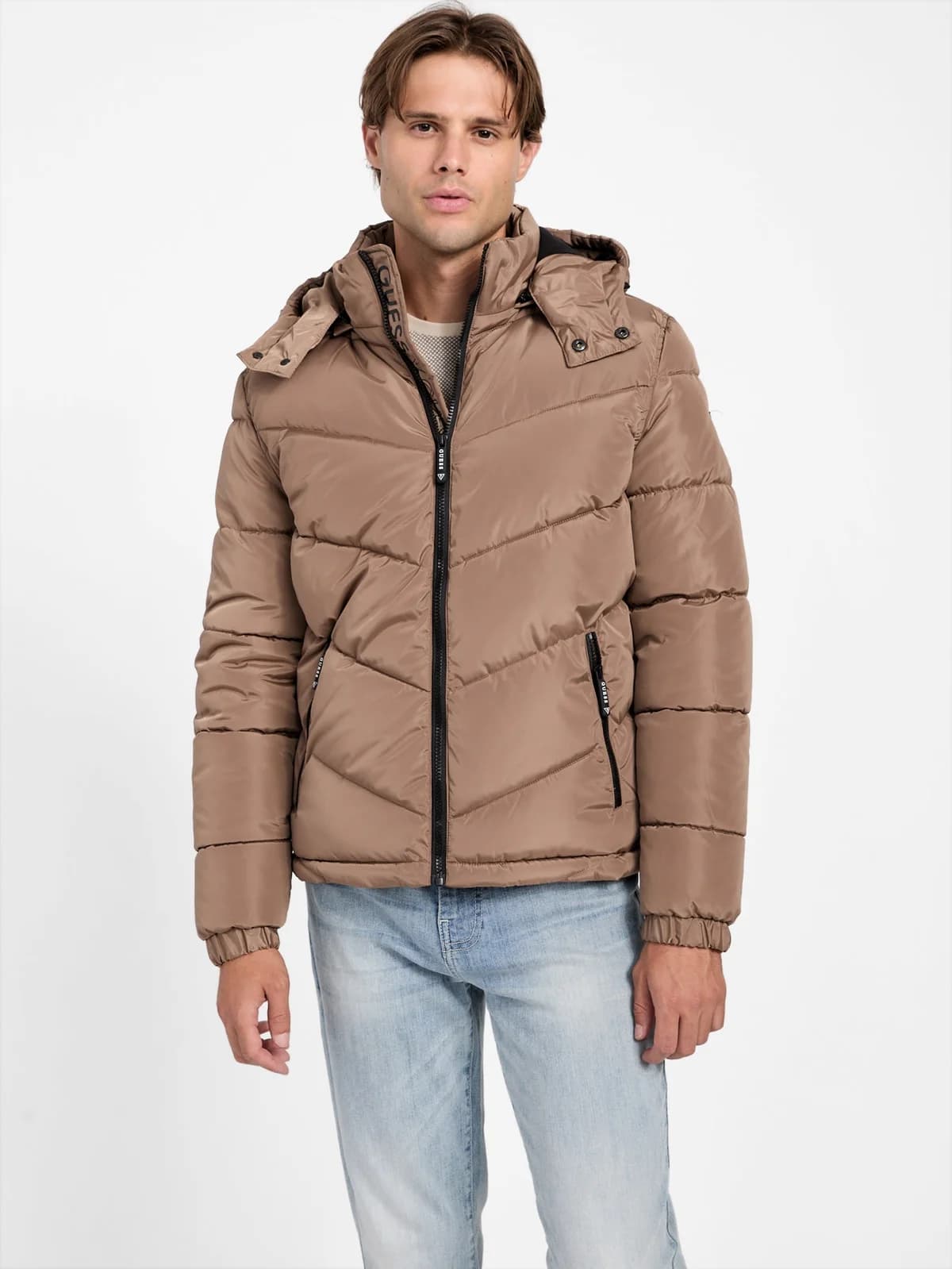 Chaqueta Acolchada Eco Chano en color buff taupe