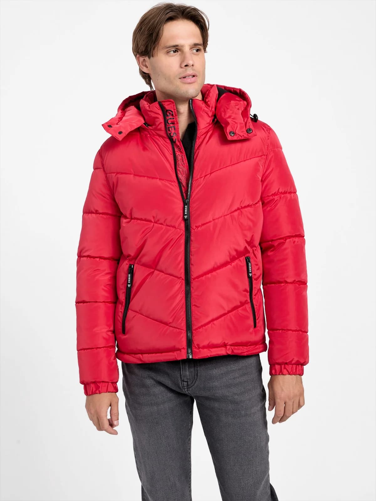 Chaqueta Acolchada Eco Chano en color varsity red