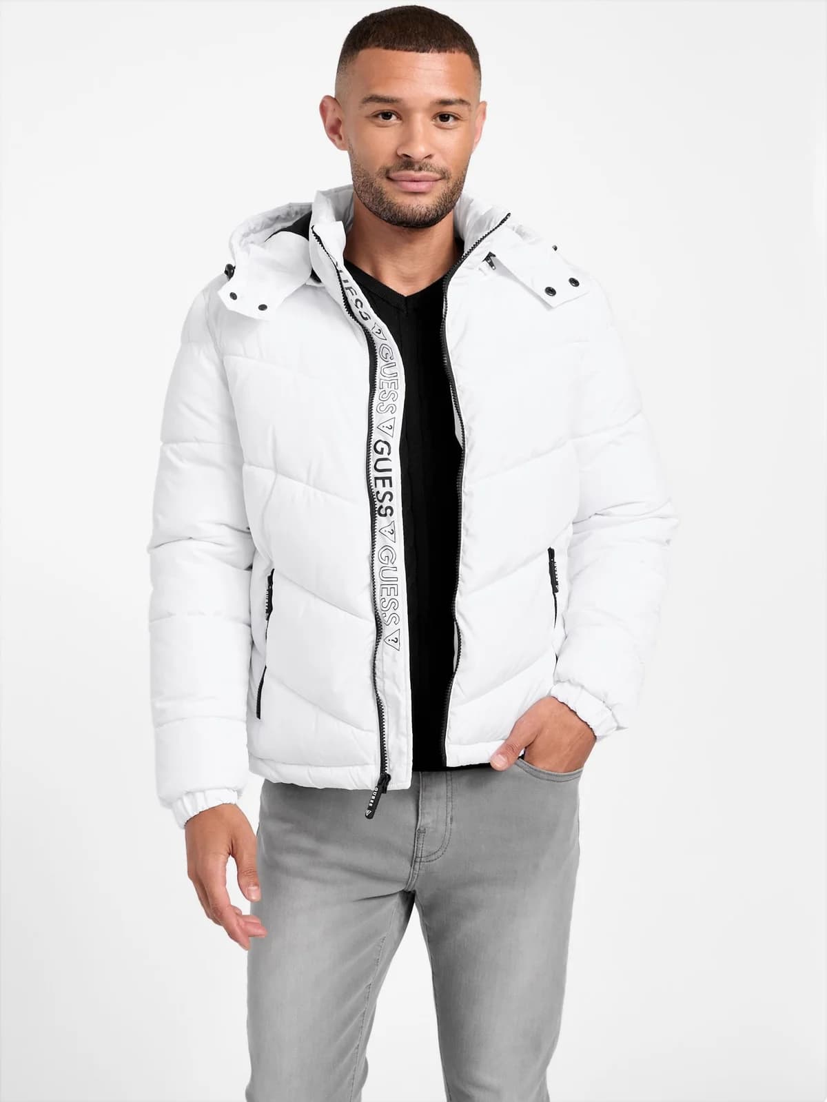 Chaqueta Acolchada Eco Chano en color pure white