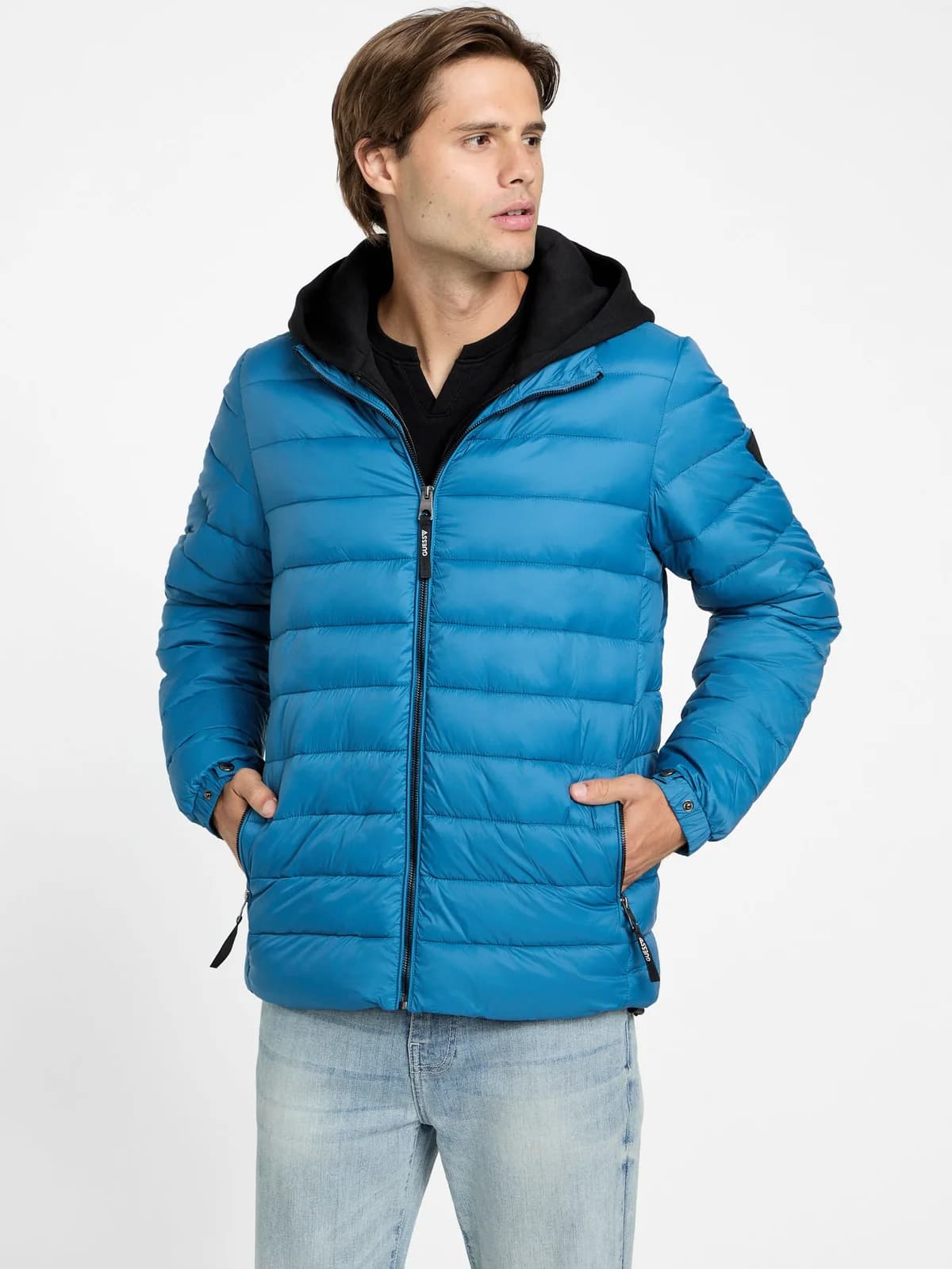 Chaqueta Acolchada con Capucha Harrison en color petroleum blue
