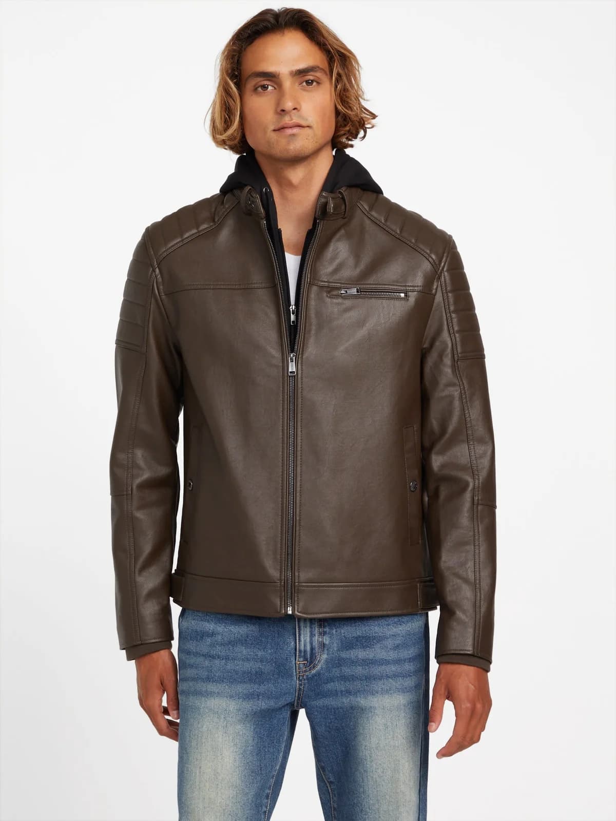 Chaqueta con Capucha Danilo en color cocoa bean