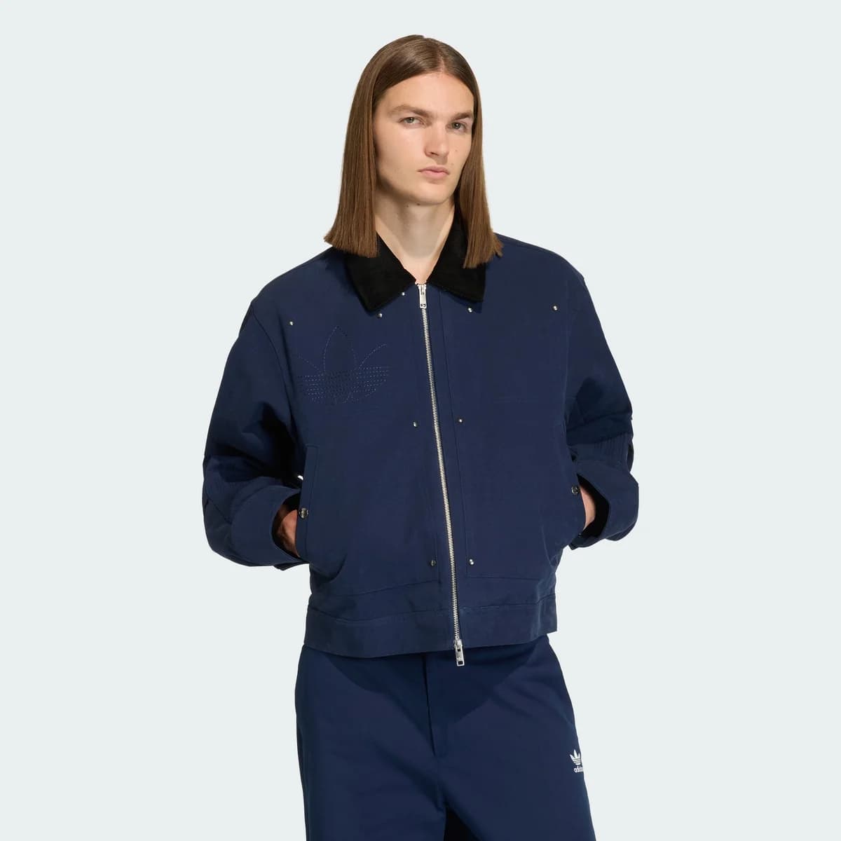 Chaqueta Bomber Premium Essentials en color night indigo