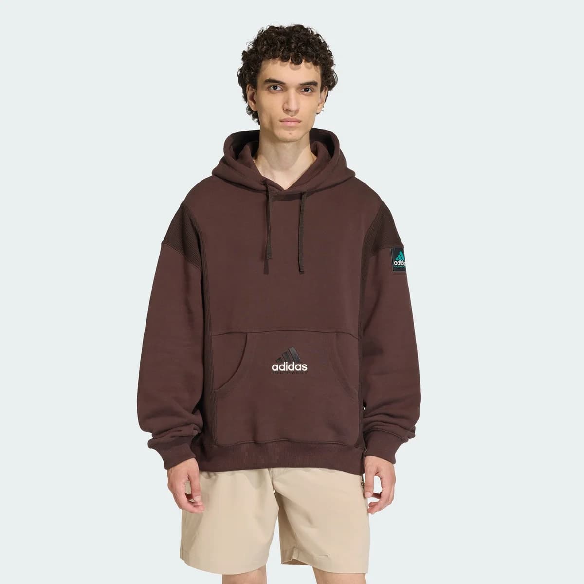 Sudadera con Capucha Acanalada Equipment en color aurora coffee