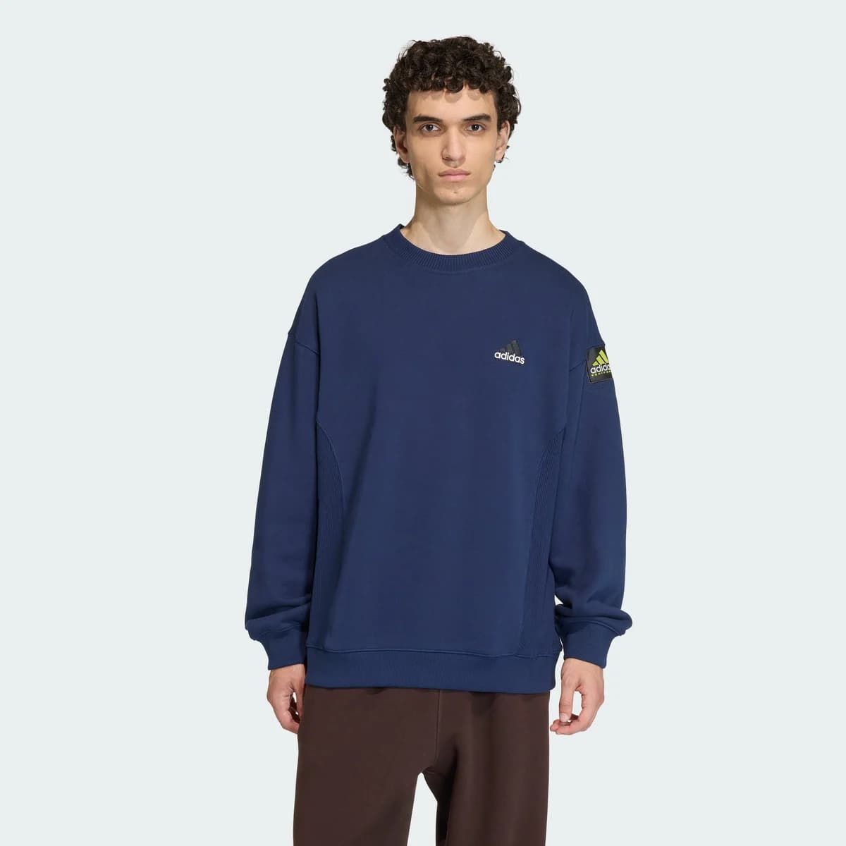 Sudadera Equipment Rib de Cuello Redondo en color night indigo
