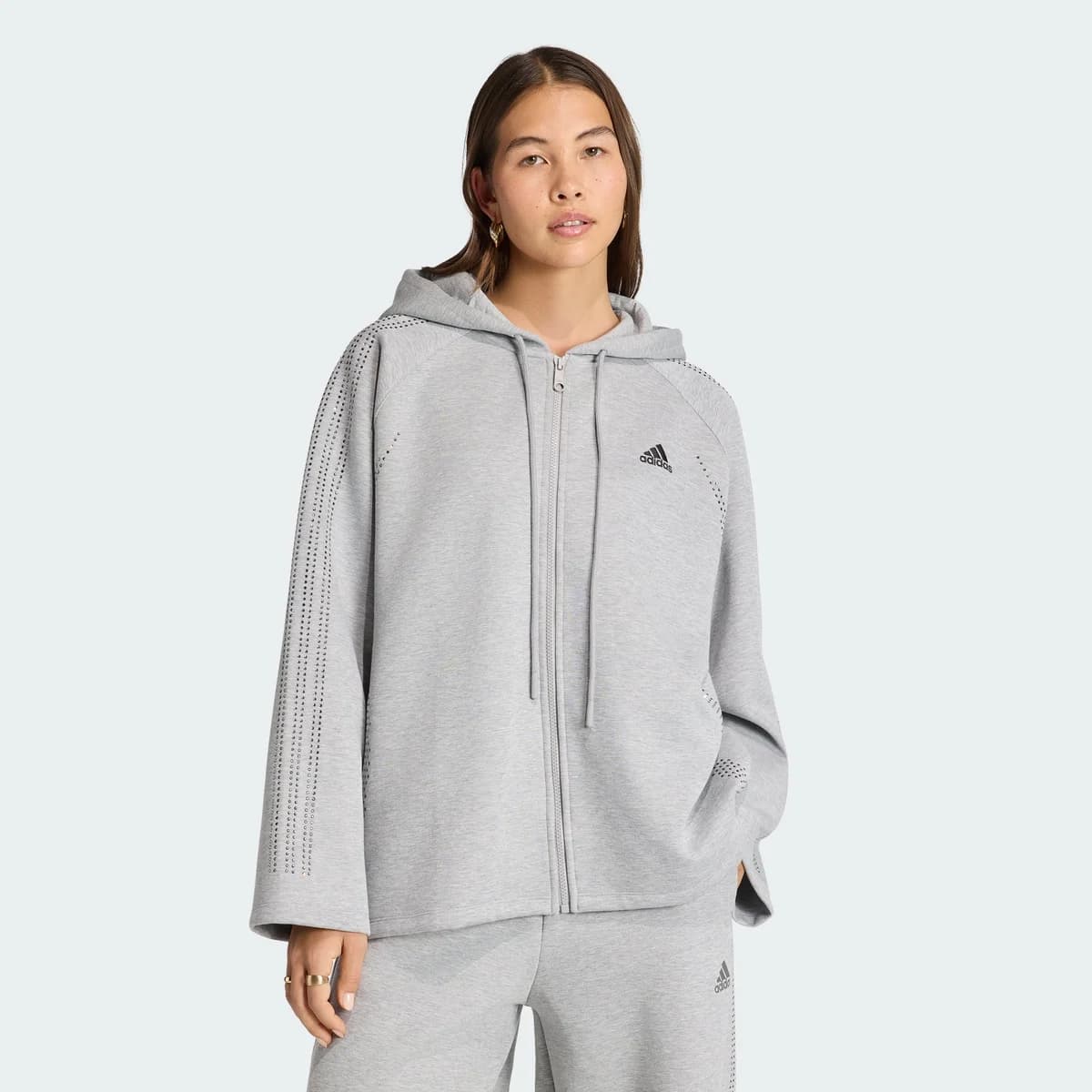 Chaqueta Deportiva Teamgeist Rhinestone en color medium grey heather