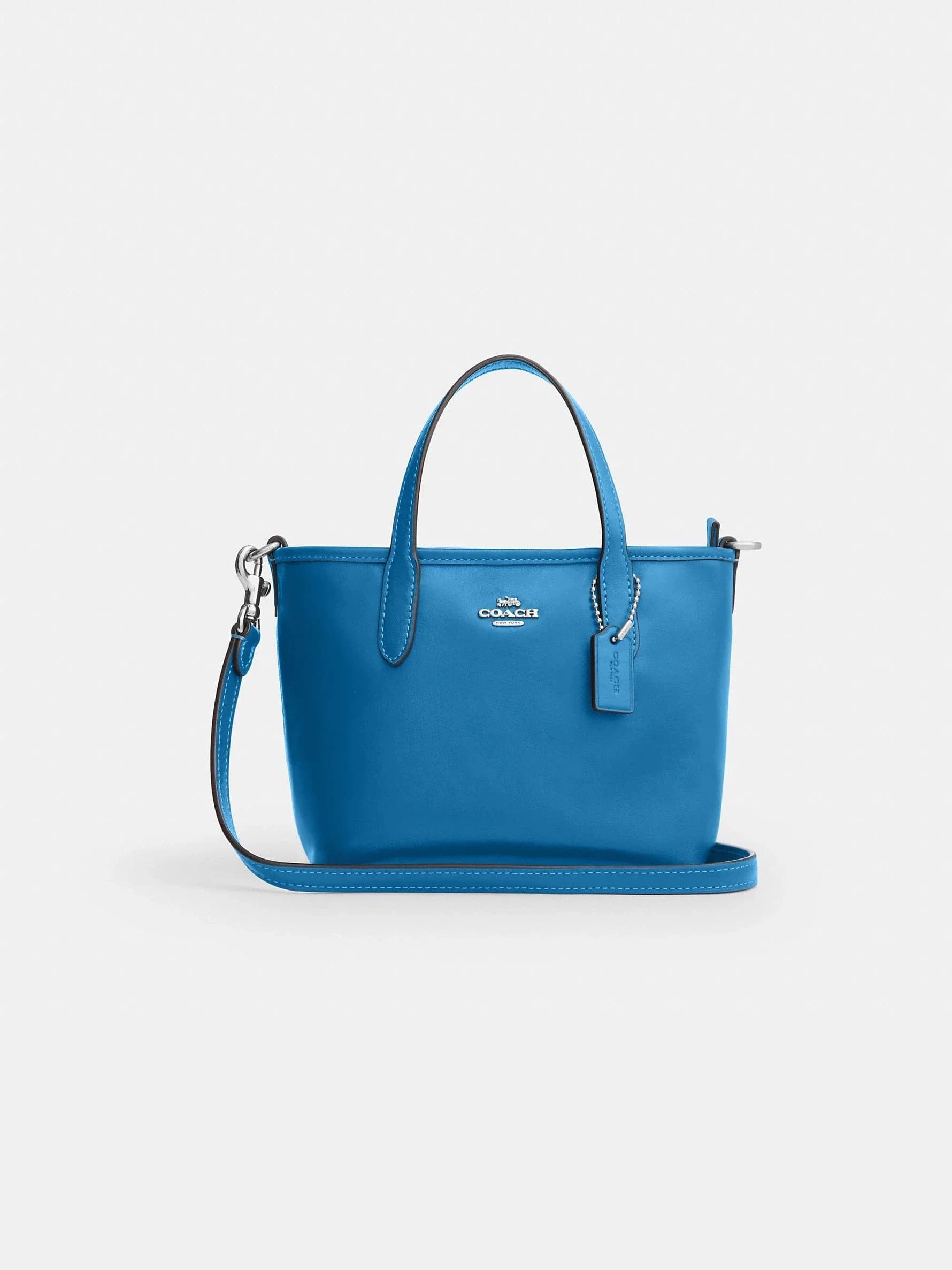 Bolso Mini Tote City en color Plateado / Blue Jay