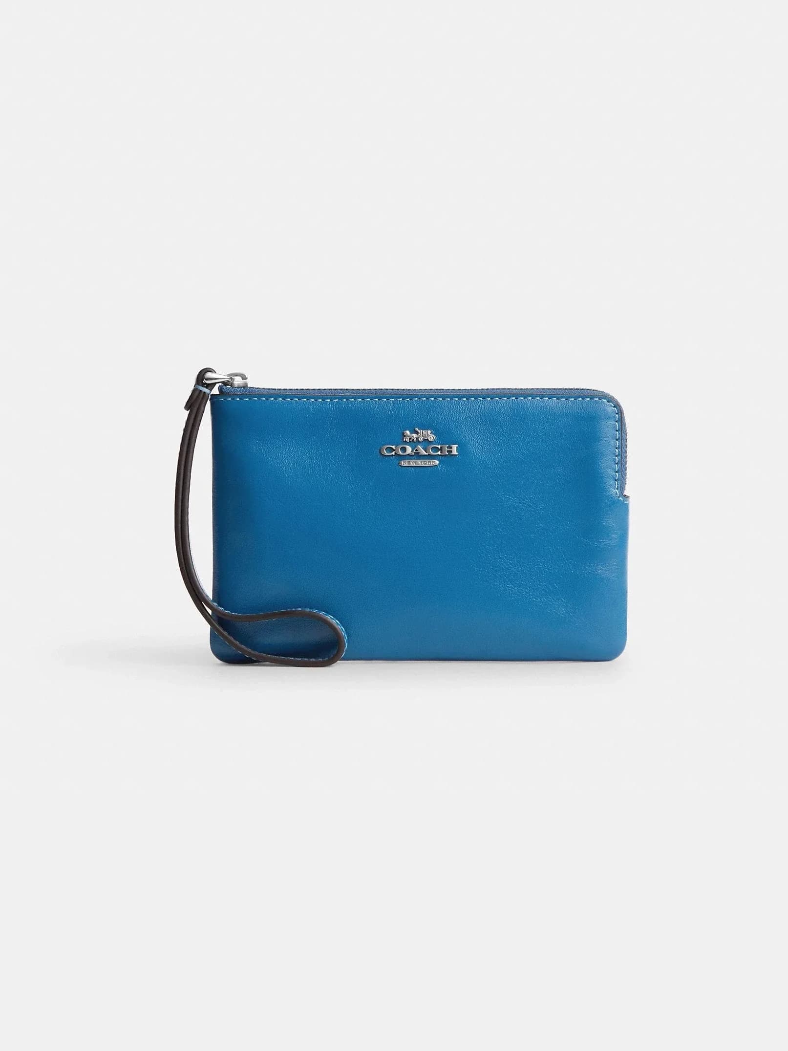 Monedero de Muñeca Corner Zip en color Plateado / Blue Jay