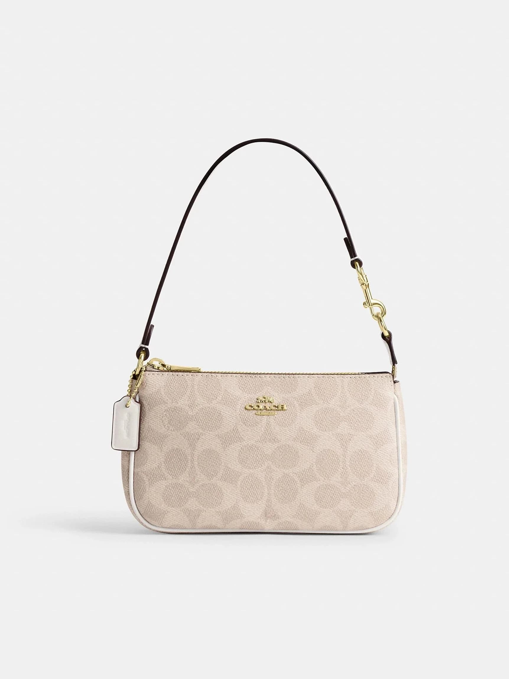 Bolso Nolita 19 en Lona Signature en color Dorado / Arena / Tiza