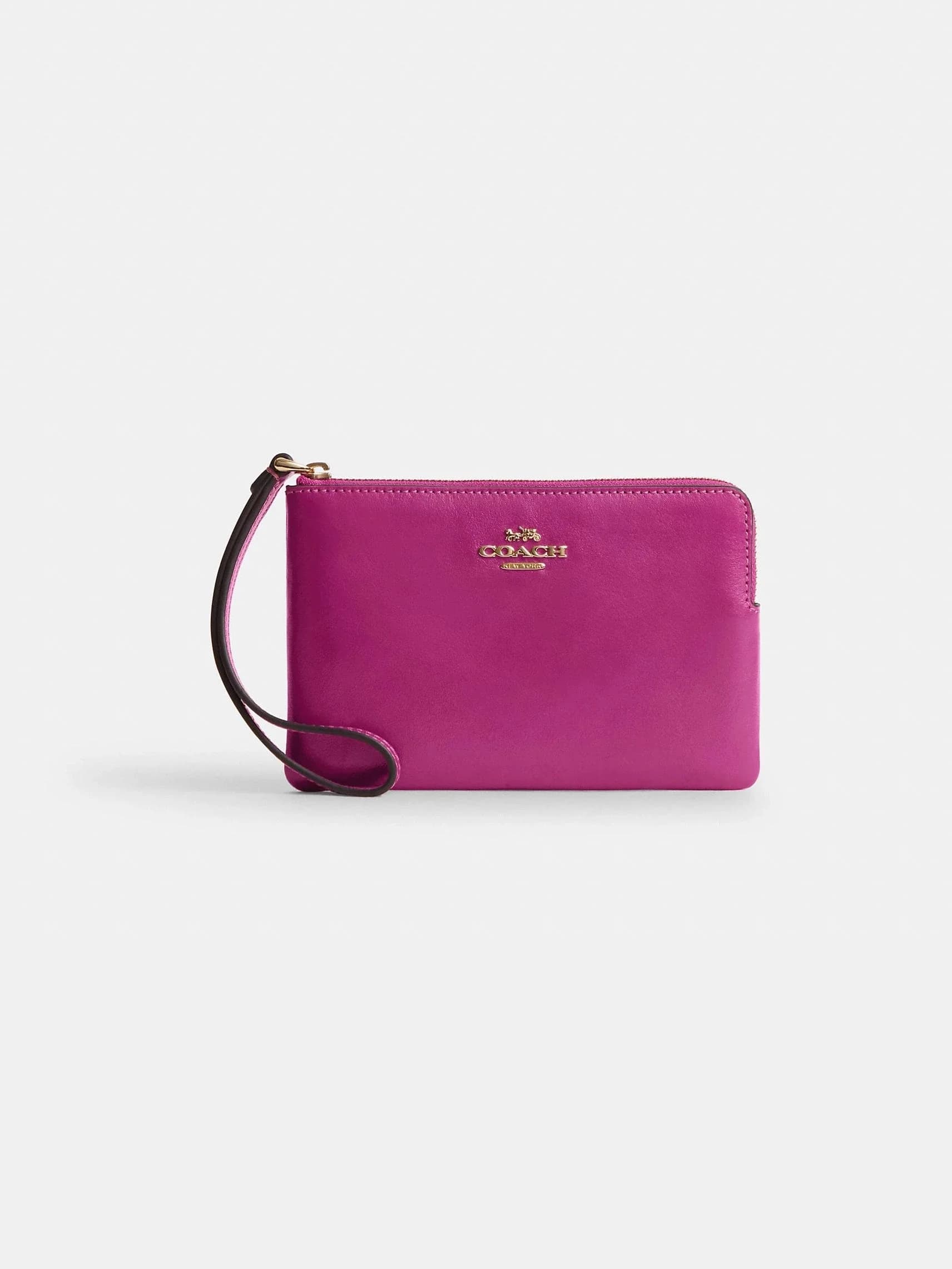 Monedero de Muñeca Corner Zip en color Magenta