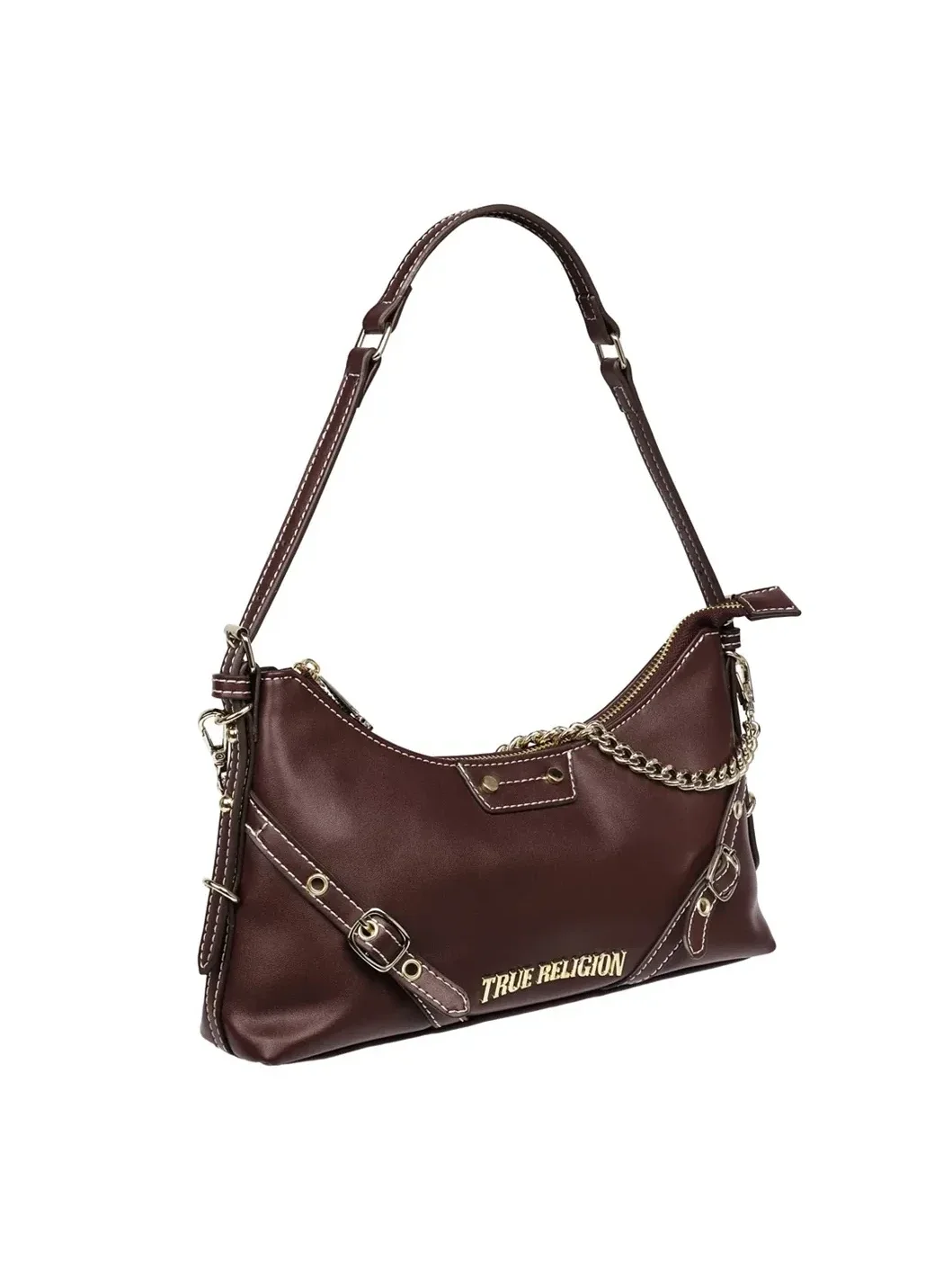 Bolso Vino de Hombro Liso con Cinturón - imagen 3
