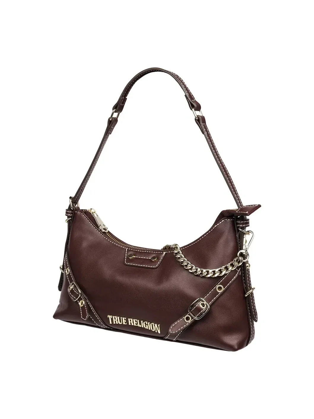 Bolso Vino de Hombro Liso con Cinturón - imagen 4