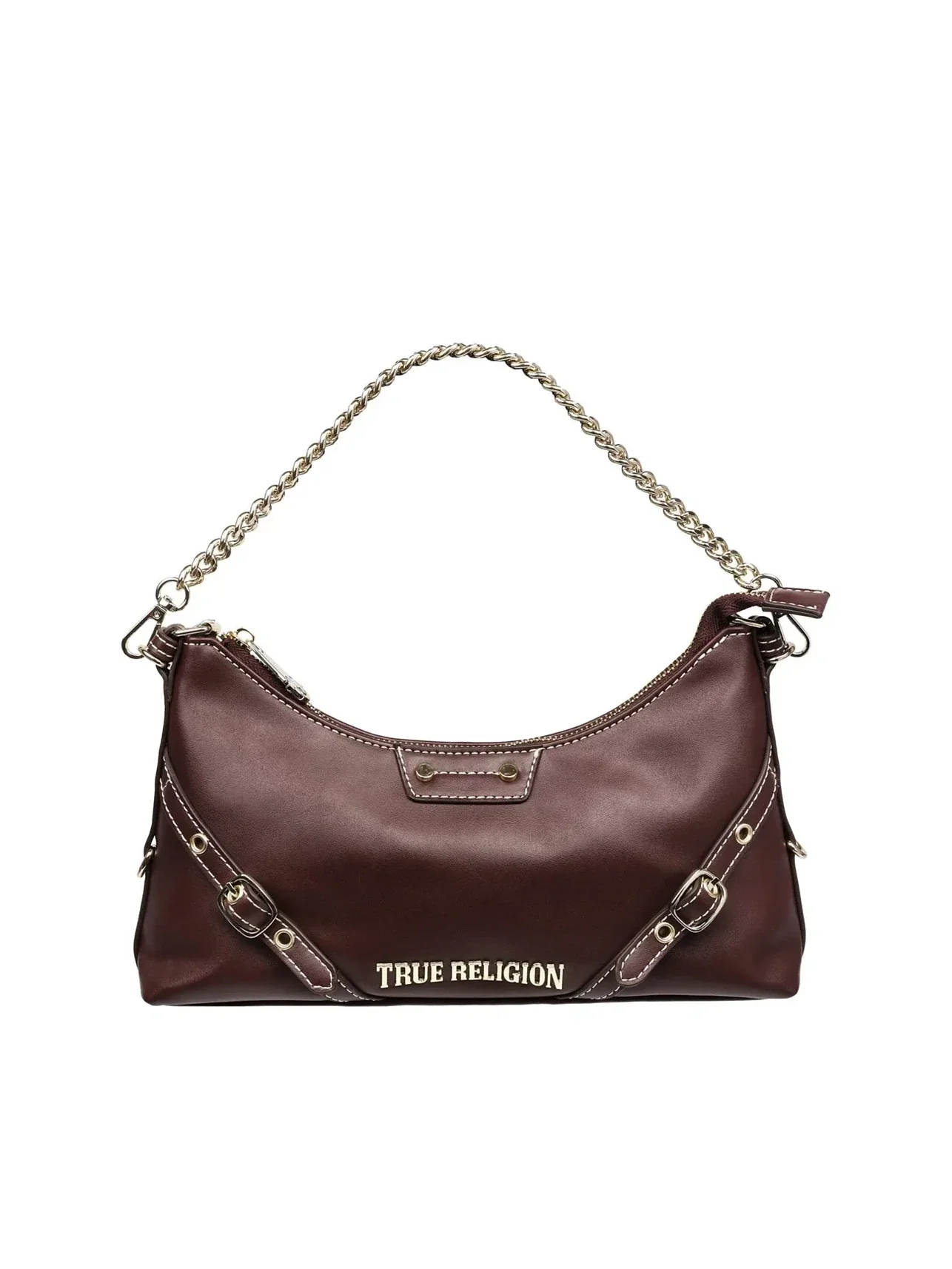 Bolso Vino de Hombro Liso con Cinturón - imagen 5