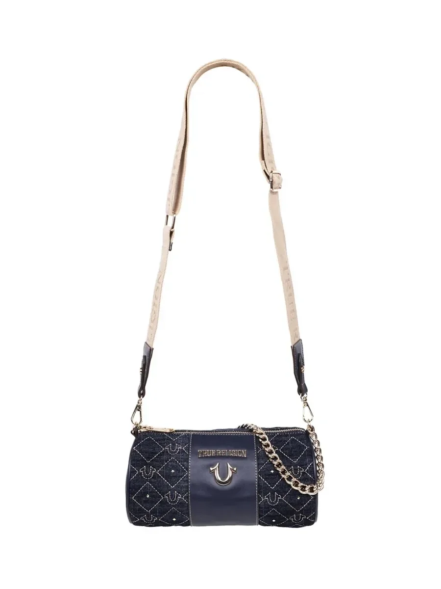 Bolso Cilíndrico de Mezclilla con Tachuelas - imagen 5