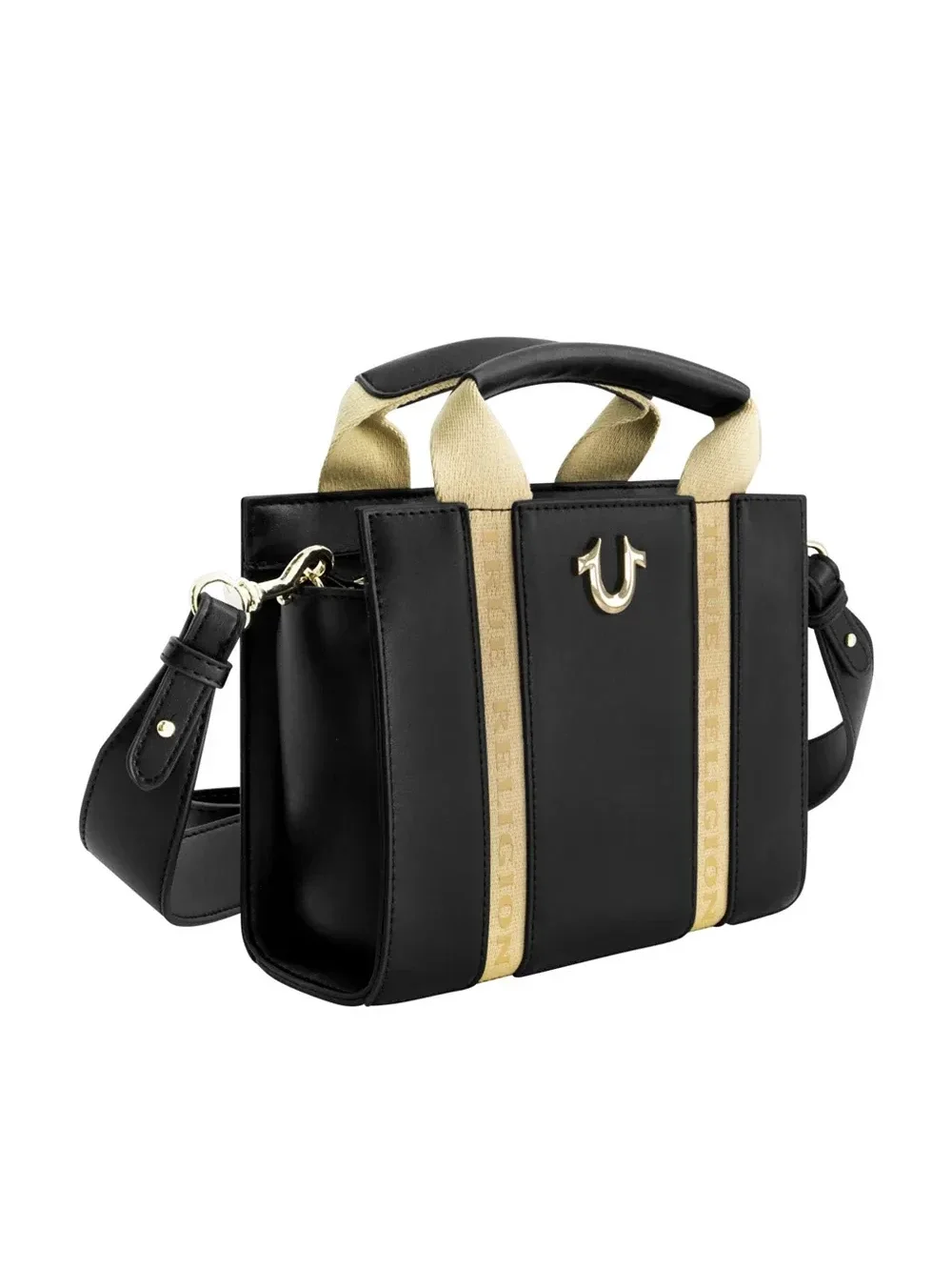 Mini Tote Bag Negra de Piel Sintética - imagen 3