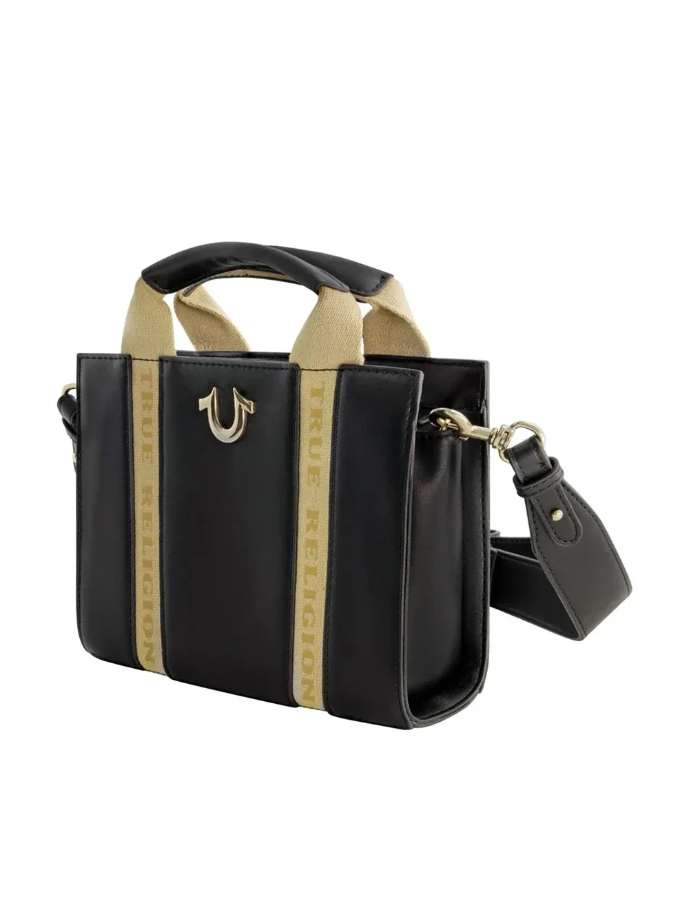 Mini Tote Bag Negra de Piel Sintética - imagen 4