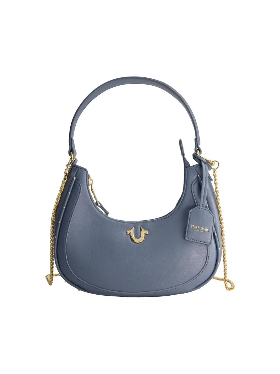 Bolso Hobo Azul con Cremallera Superior