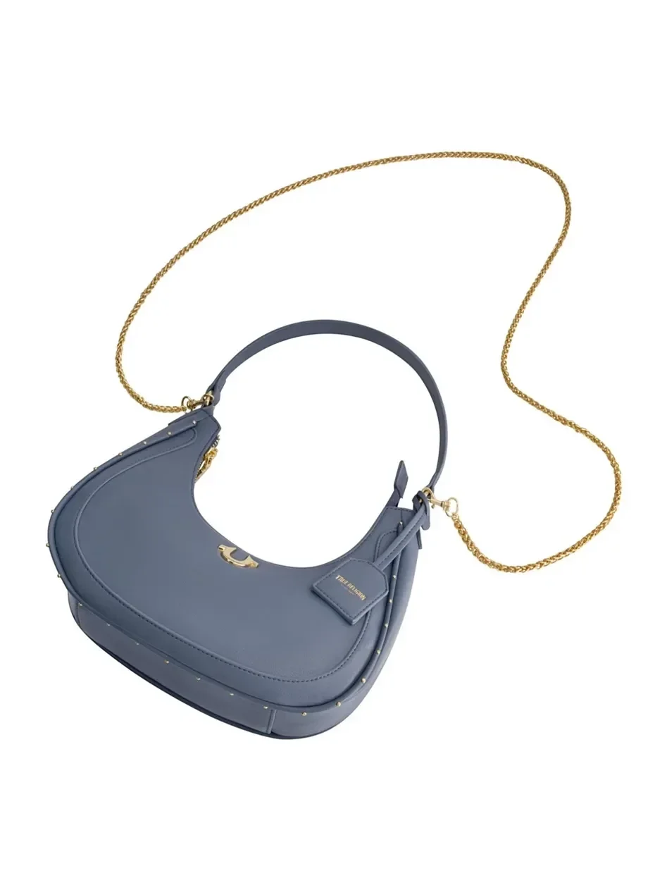 Bolso Hobo Azul con Cremallera Superior - imagen 3