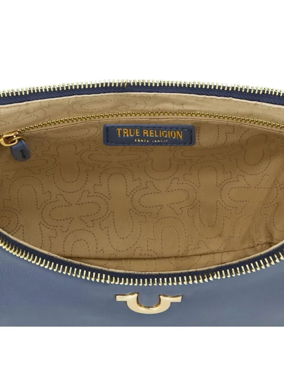 Bolso Hobo Azul con Cremallera Superior - imagen 4