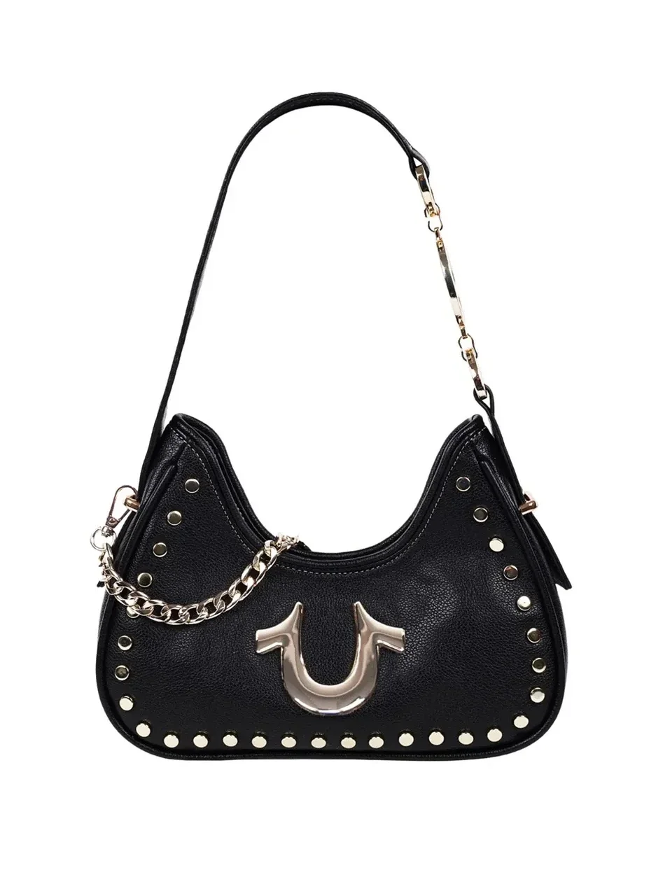 Bolso Hobo con Tachuelas y Diseño de Guijarros