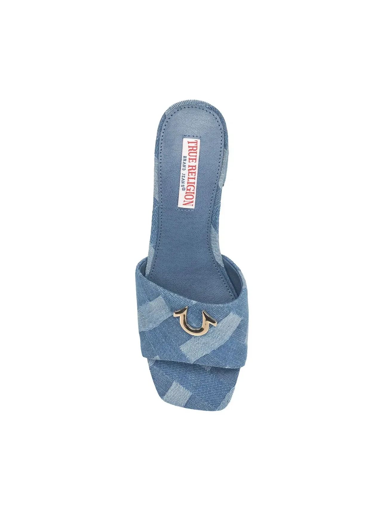Sandalias Azul de Tacón de Bloque con Logo - imagen 5
