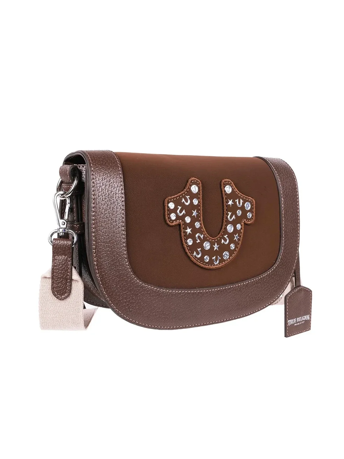 Bolso Bandolera de ante con solapa con tachuelas - imagen 2