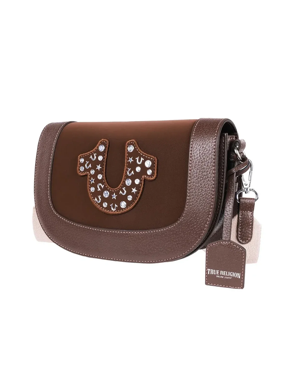 Bolso Bandolera de ante con solapa con tachuelas - imagen 3