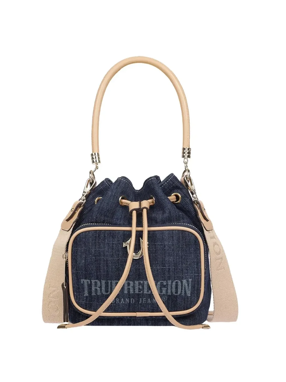 Bolso de Hombro en denim con múltiples correas