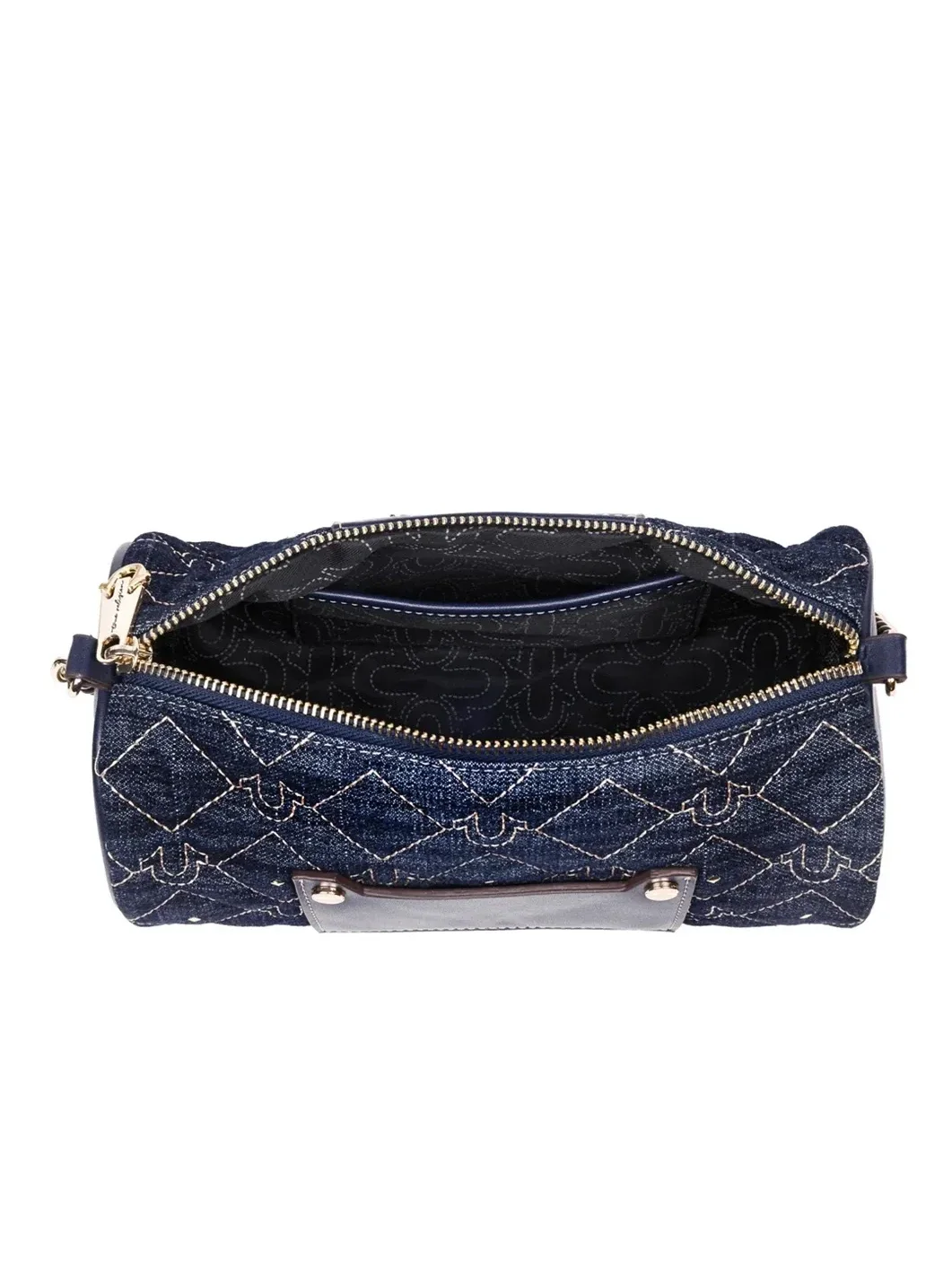 Bolso Bandolera cilíndrico en denim con tachuelas - imagen 6