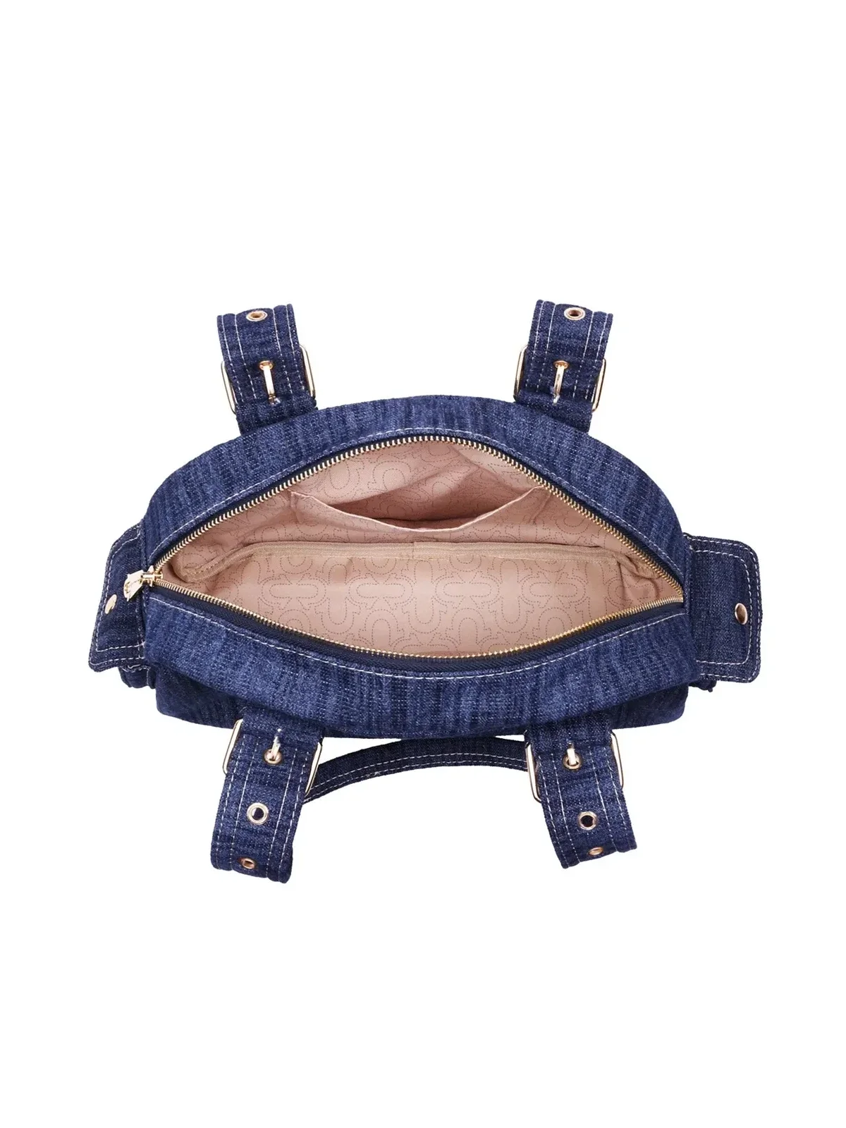 Bolso Bandolera en denim oscuro con parches - imagen 6
