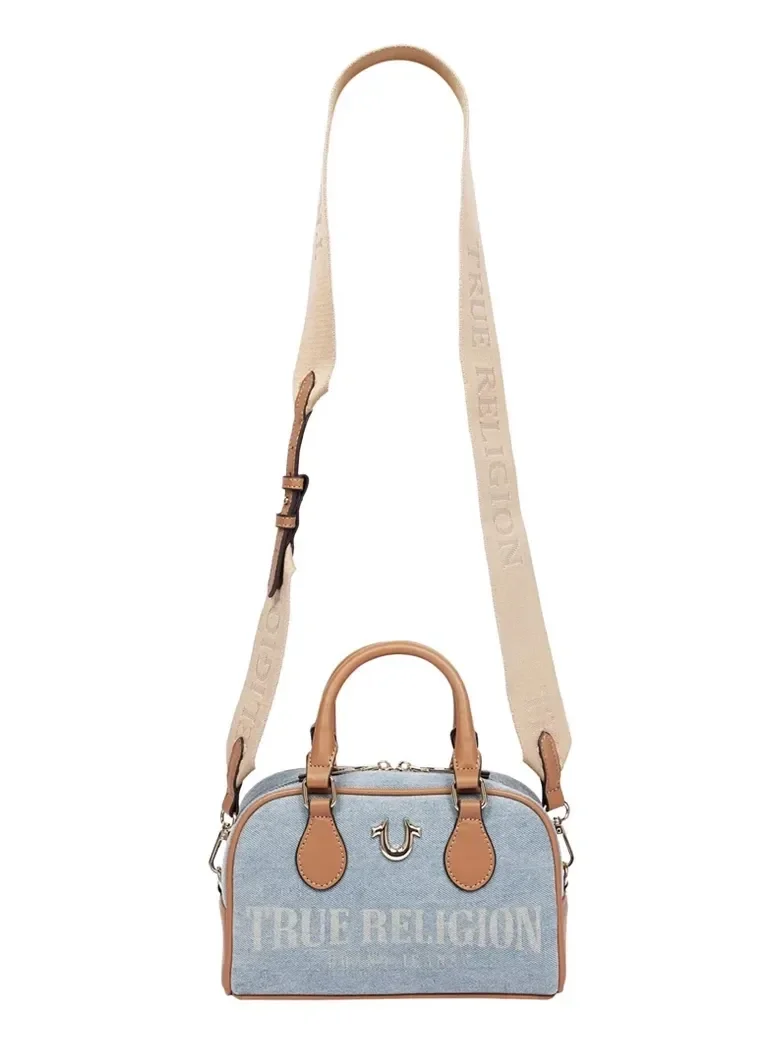 Mini Bolso Bandolera en denim con logo - imagen 6