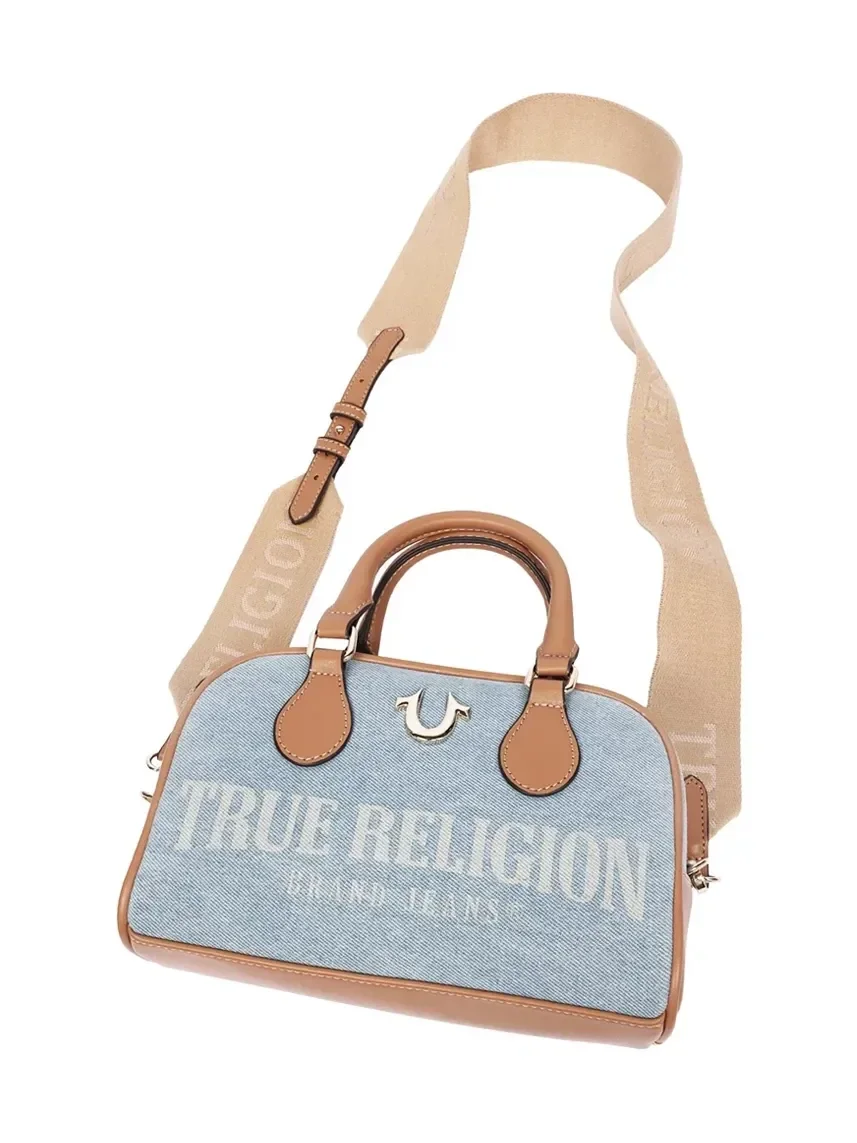 Mini Bolso Bandolera en denim con logo - imagen 8