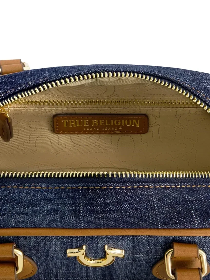 Mini Bolso Bandolera en denim con logo - imagen 5
