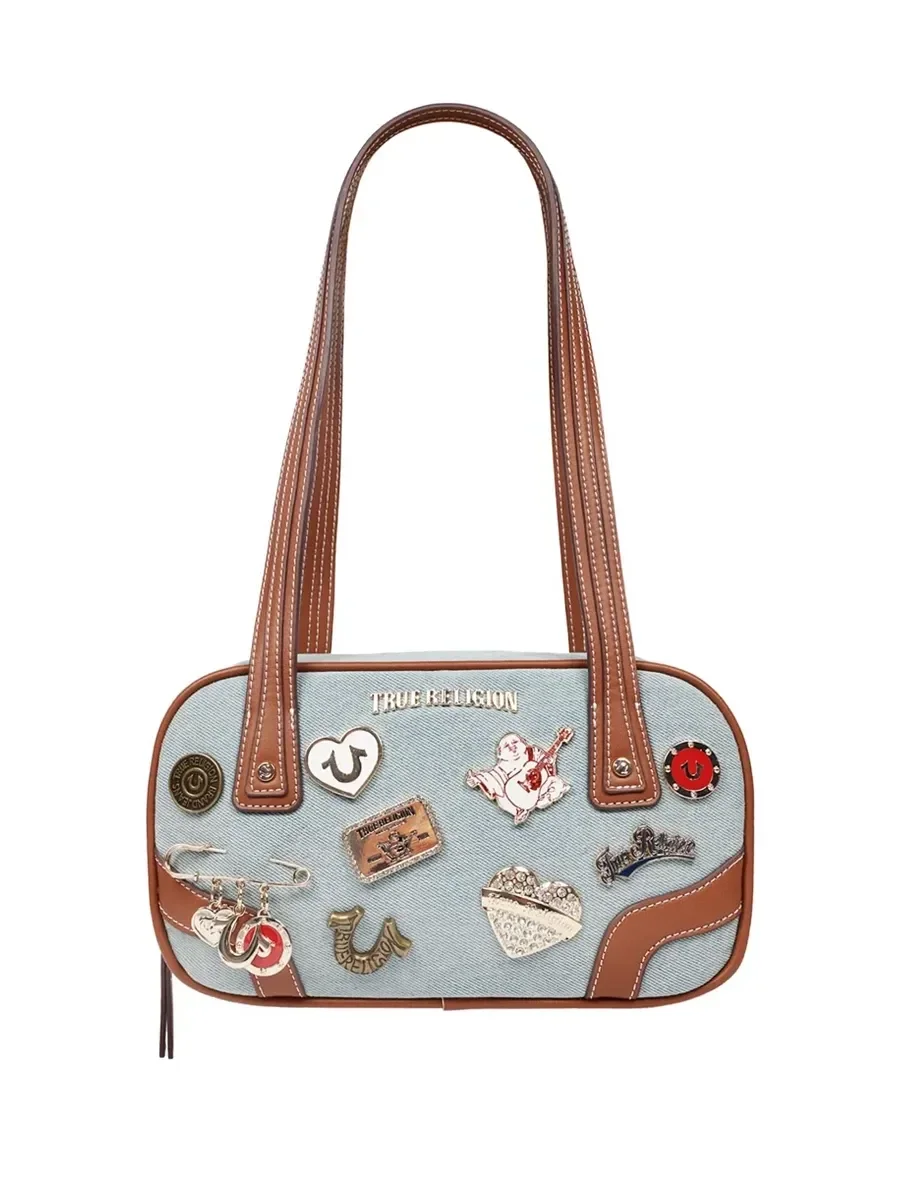 Bolso Bandolera en denim Arbor multi pin