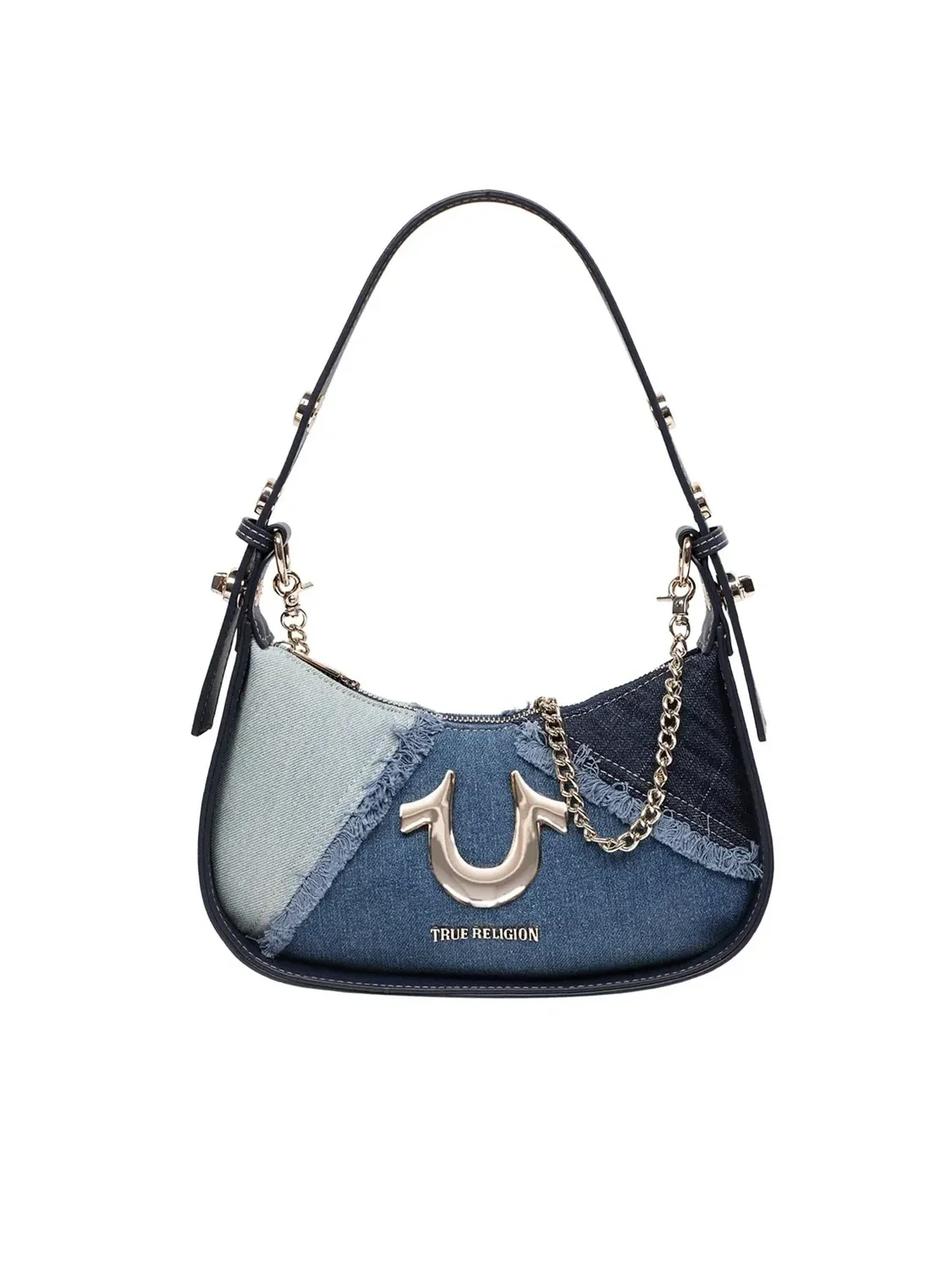 Bolso de Hombro en denim deshilachado