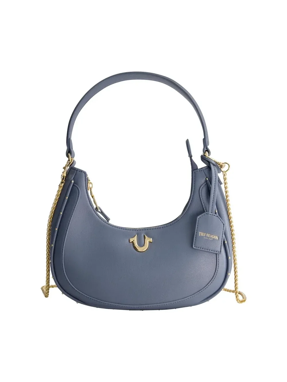 Bolso Hobo Azul con Cremallera Superior