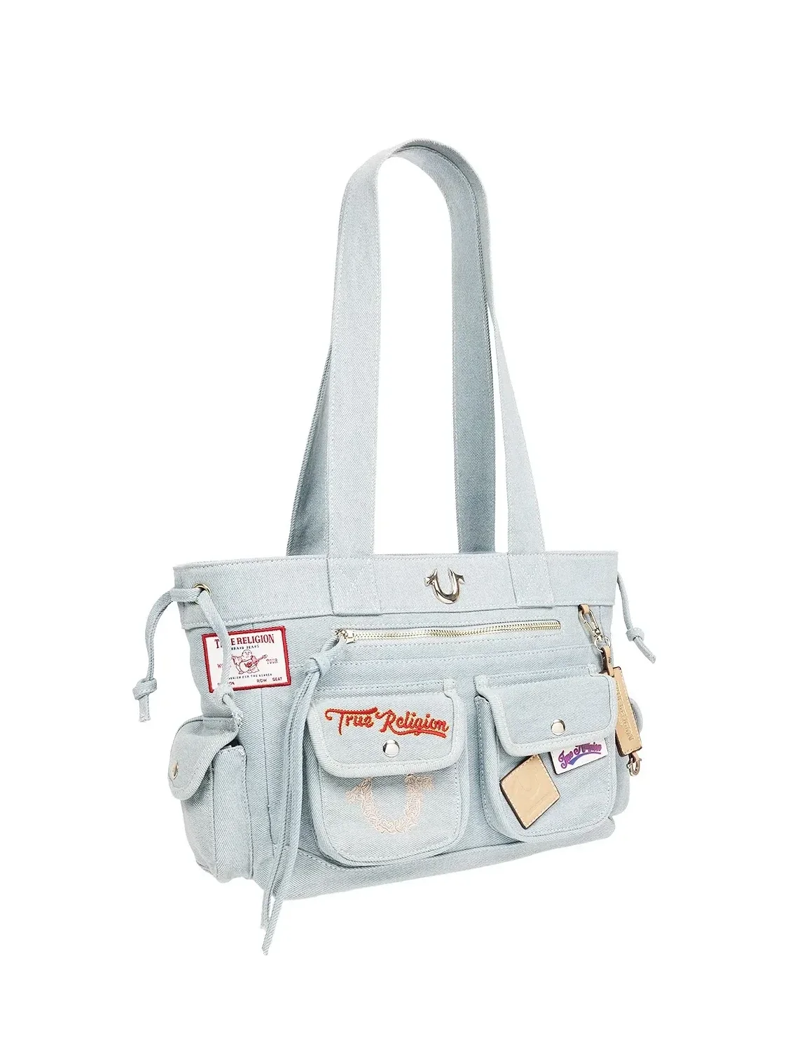 Bolso Tote en denim con parches - imagen 2