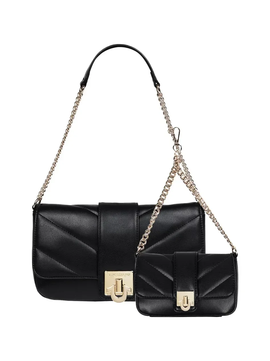 Bolso de hombro acolchado con solapa y minibolso - imagen 1