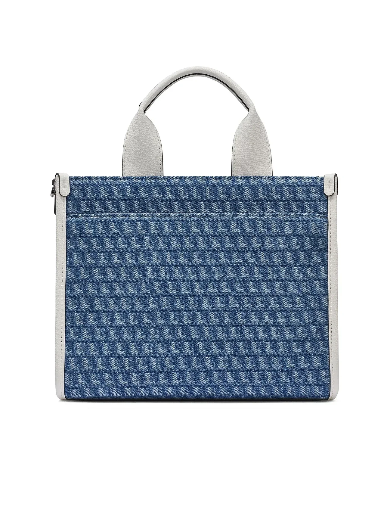 Kristina Small Satchel Handbag - Denim/White - imagen 3