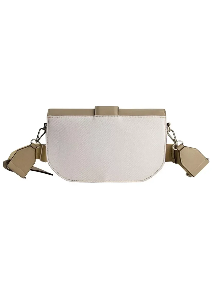 Bolso bandolera en denim con logotipo de herradura extragrande - imagen 2